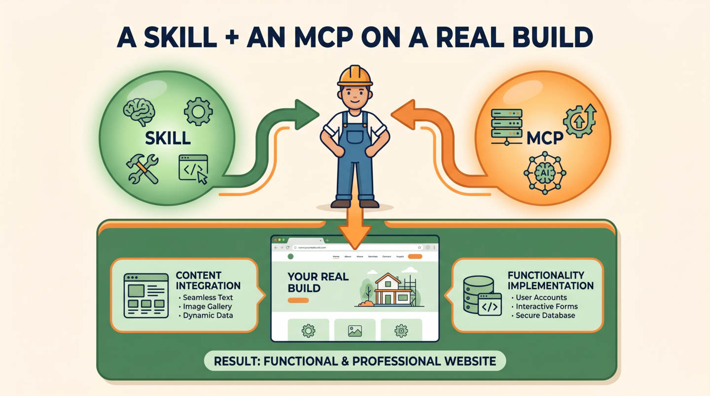 Infografía: Skill + MCP en un build real
