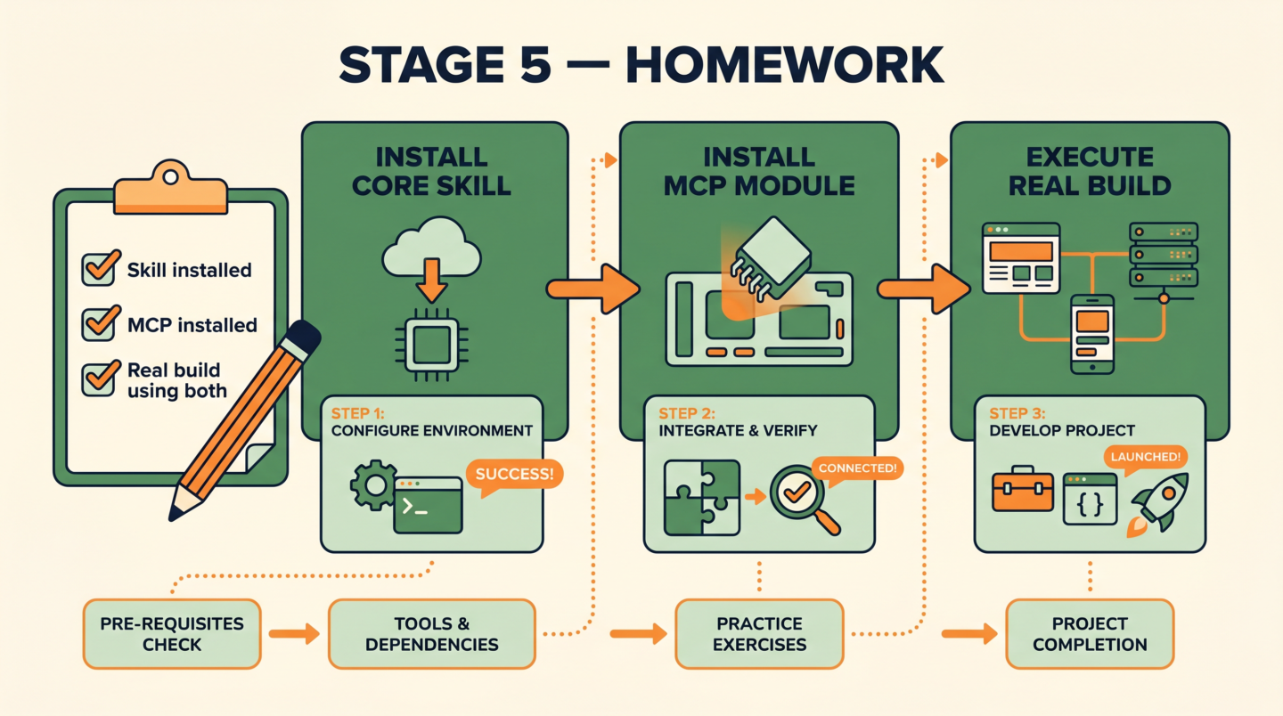 Infografía: checklist de la Etapa 5