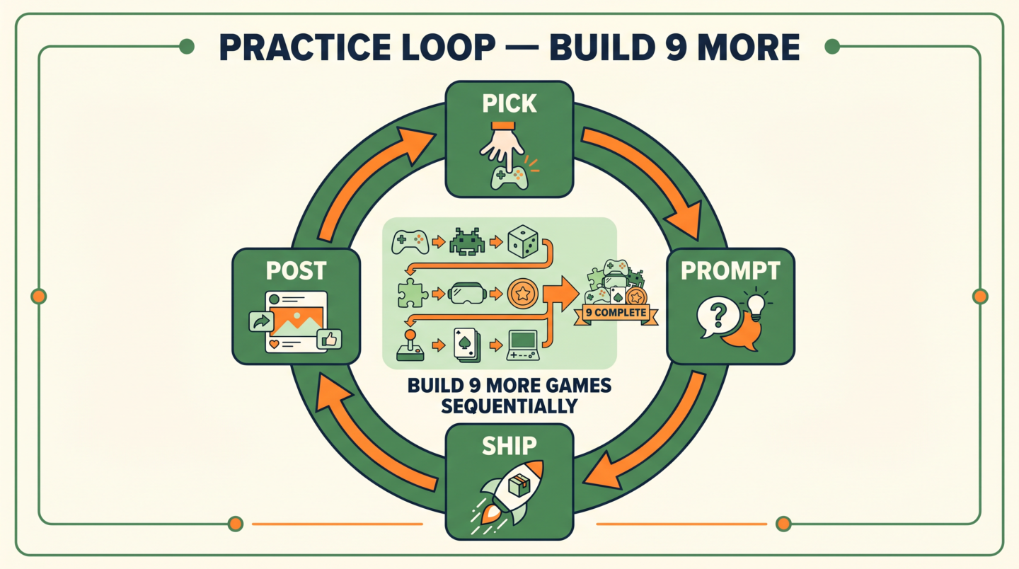 Infografía: bucle de práctica de juegos