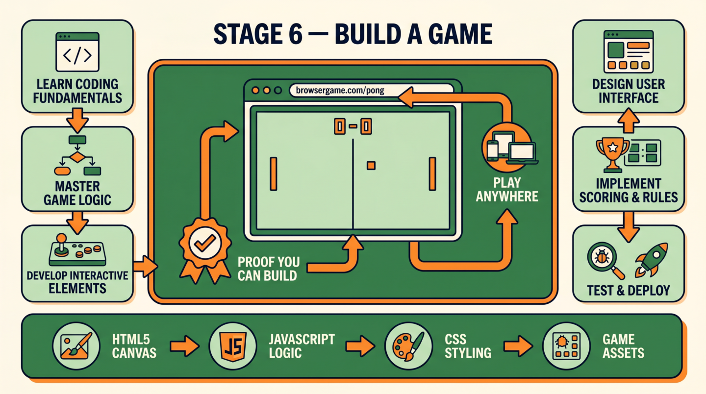 Infografía: construir un juego como prueba de que sabes construir