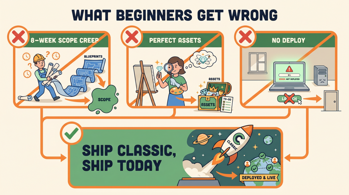 Infografía: errores de principiante al construir un juego